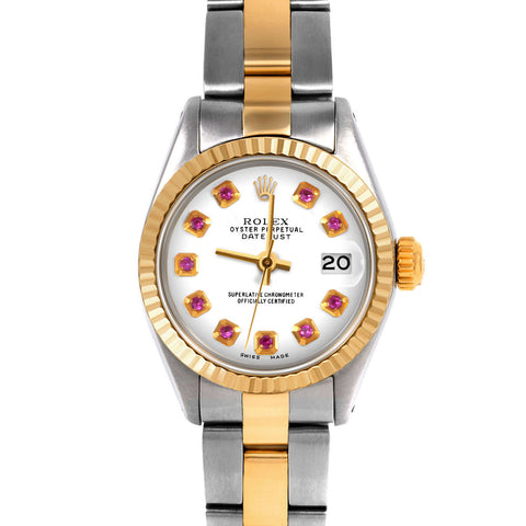 Rolex Datejust 26mm | 6917-TT-WHT-RBY-AM-FLT-OYS