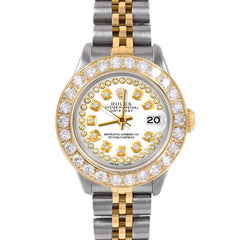 Rolex Datejust 26mm | 6917-TT-WHT-STRD-2CT-JBL