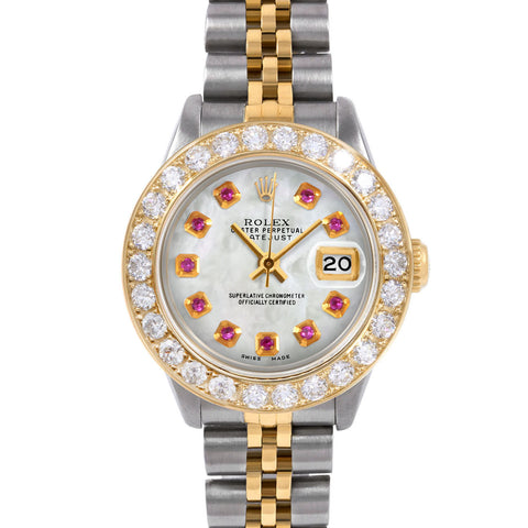 Rolex Datejust 26mm | 6917-TT-WMOP-RBY-AM-2CT-JBL