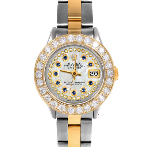 Rolex Datejust 26mm | 6917-TT-WMOP-STRS-2CT-OYS