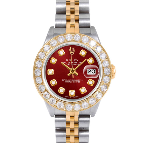 Rolex Datejust 26mm | 69173-RED-DIA-AM-2CT-JBL