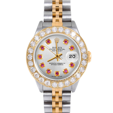 Rolex Datejust 26mm | 69173-SLV-RBY-AM-2CT-JBL