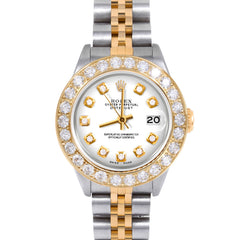 Rolex Datejust 26mm | 69173-WHT-DIA-AM-2CT-JBL