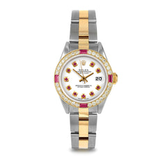Rolex Datejust 26mm | 69173-WHT-RBY-AM-4RBY-OYS