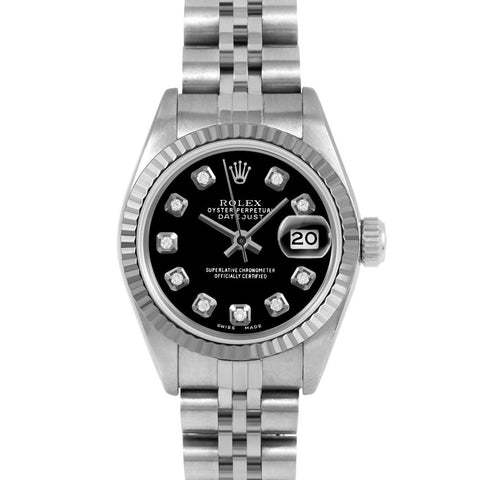 Rolex Datejust 26mm | 69174-BLK-DIA-AM-FLT-JBL