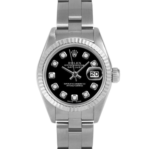 Rolex Datejust 26mm | 69174-BLK-DIA-AM-FLT-OYS