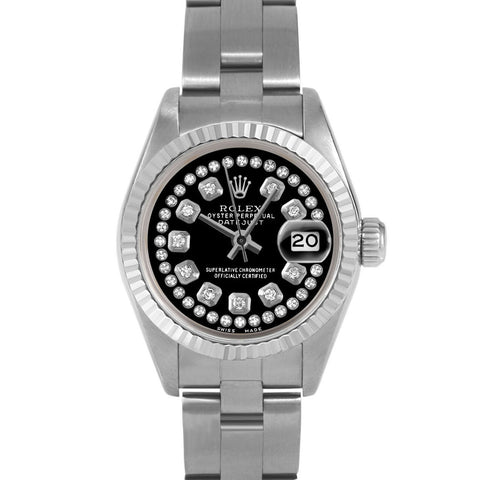 Rolex Datejust 26mm | 69174-BLK-STRD-FLT-OYS