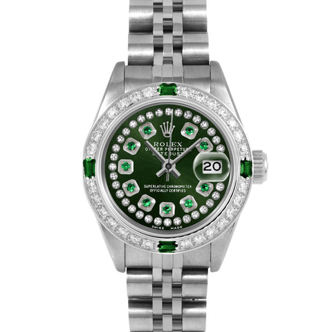 Rolex Datejust 26mm | 69174-GRN-STRE-4EMD-JBL