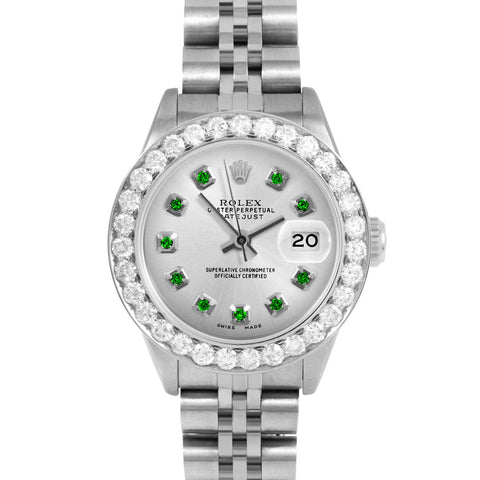Rolex Datejust 26mm | 69174-SLV-EMD-AM-2CT-JBL