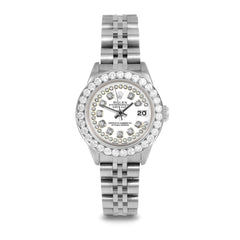 Rolex Datejust 26mm | 69174-WHT-STRD-2CT-JBL