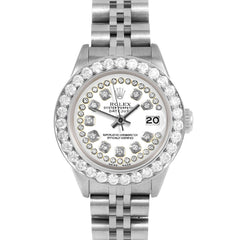 Rolex Datejust 26mm | 69174-WHT-STRD-2CT-JBL