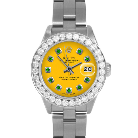 Rolex Datejust 26mm | 69174-YLW-EMD-AM-2CT-OYS